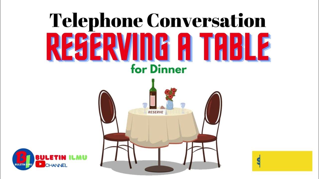 Telephone Conversation Reserving A Table for Dinner YouTube