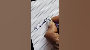 beautiful name Tanishka in cursive writing/ modern hand/ calligraphy#shorts