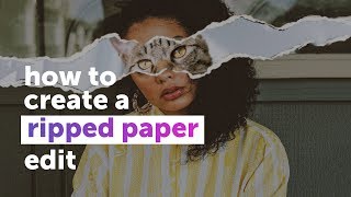 How to create a ripped paper edit | PicsArt Tutorial