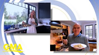 Chef Michael Symon shares comforting pasta dish with peas and bacon l GMA
