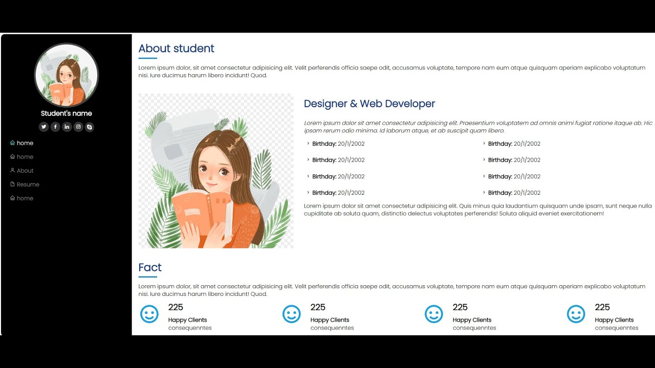 Tạo profile siêu đẹp với HMTL và CSS - YouTube