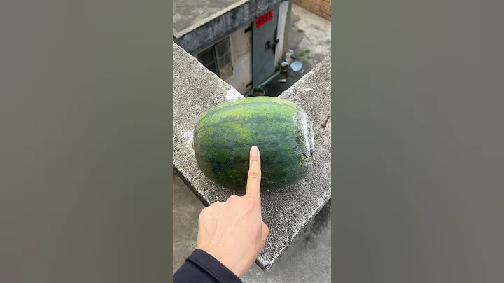 Experiment: Will a watermelon explode if it rolls down from a tall building?#shorts