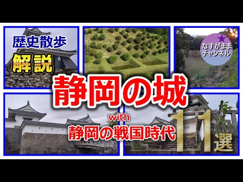 歴史散歩　静岡県の城　駿府城・山中城・掛川城・高天神城・興国寺城・浜松城・諏訪原城・韮山城・二俣城・横須賀城・田中城を解説