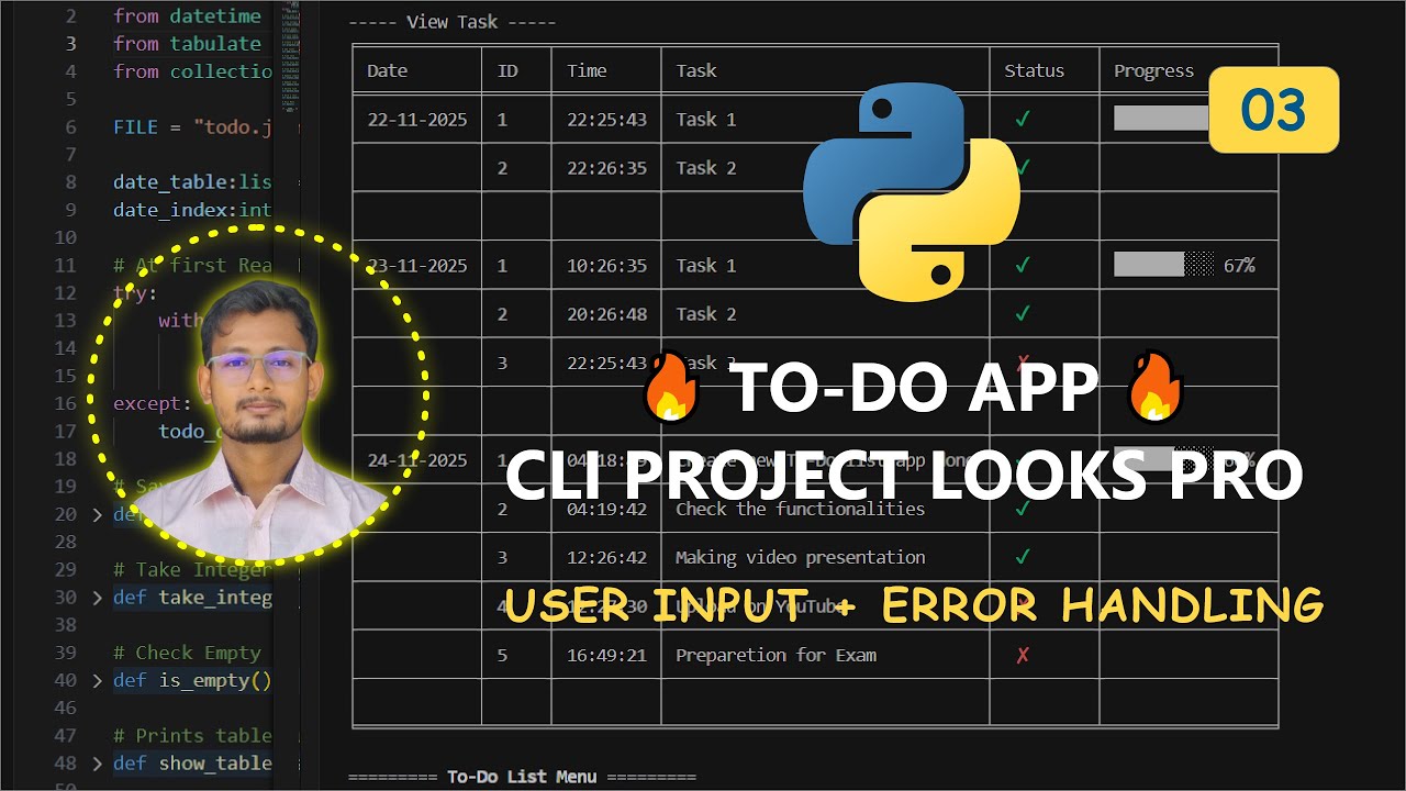 Python Project: Advanced To-Do List | CRUD, JSON, Grouping, Colors ...