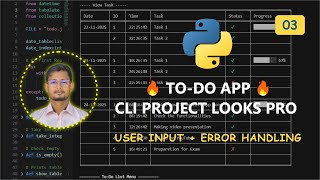 Python Project: Advanced To-Do List | CRUD, JSON, Grouping, Colors, Tabulate, Progress Bar & CLI UI