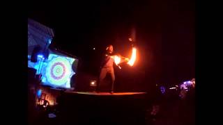 Heeman spinning fire poi at Cosmic Reunion