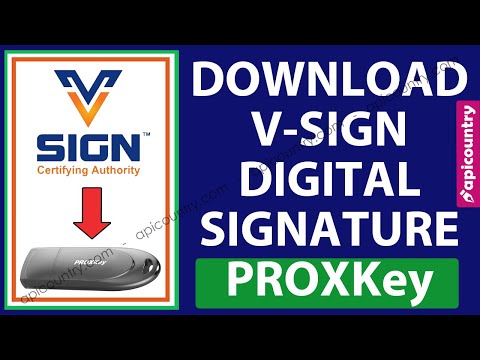 Download Vsign Digital Signature into Proxkey Watchdata Token - Hindi