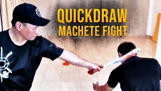 Quickdraw Machete Fighting - Silat Suffian Bela Diri #Parang #DukuChandong