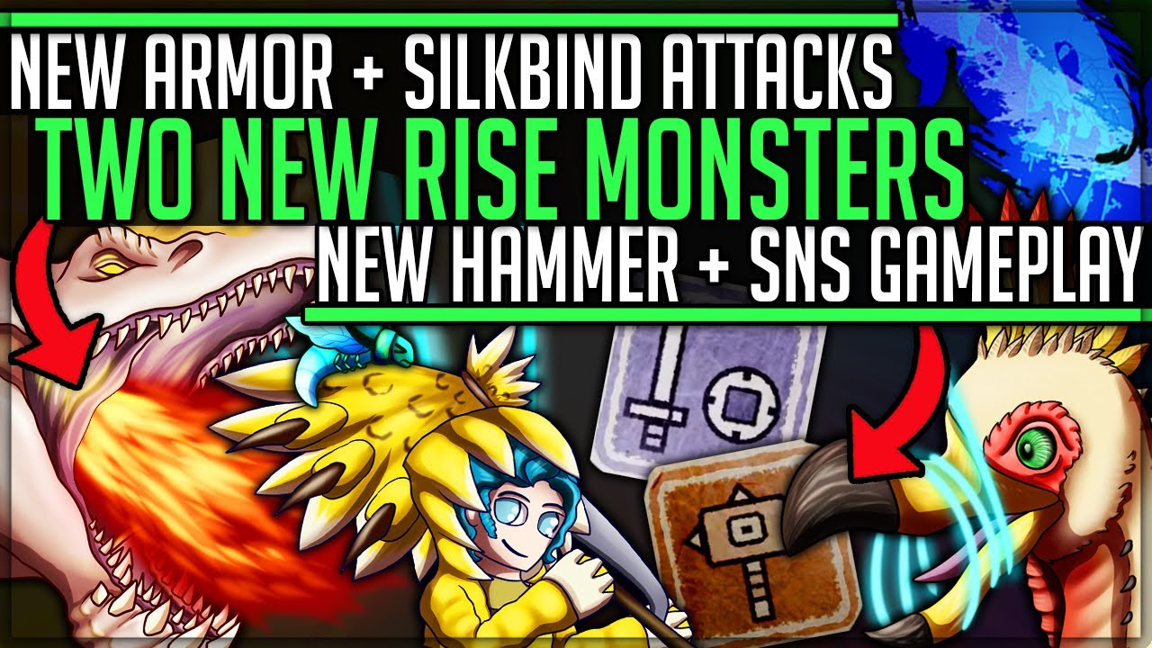 Two New Rise Monsters Revealed - New Hammer + Sword & Shield Weapon Moves - Monster Hunter Rise!