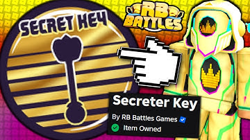 HOW TO GET THE Secreter Key Badge FROM RB BATTLES! (ROBLOX)