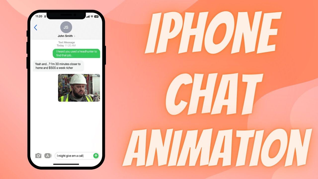iPhone Text Message Chat Animation - YouTube