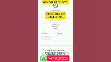 ignou M.Sc(MACS) solved assignment 2025-26// #mmtp1 #ignouproject #MACS #ignoushorts