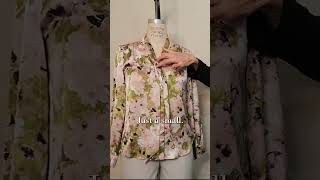 How To Determine The Placement Of Horizontal Lines On This Bar III Floral Tie-Neck Blouse