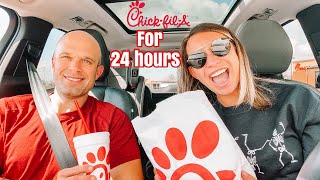 WE ATE ONLY CHICK FIL A FOR 24 HOURS CHALLENGE!! | Breakfast, lunch $ dinner!!