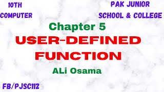 10th Computer| Ch 5| User-Defined Function