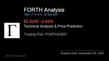 FORTH (FORTHUSDT) Technical Analysis - Price Prediction & Buy or Sell September 25, 2025