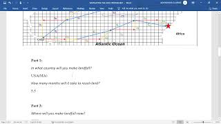 NAVIGATING THE SEAS DEAD RECKONING  PRE CALCULUS FINAL VECTORS ASSIGNMENT US CANADA CURRICULUM MATH