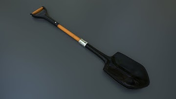 Beach Shovel 3D Model Presentation  - cgtrader