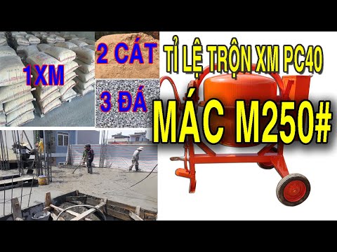 Video Hướng dẫn trộn bê tông mác 250#, 200# bằng thủ công|... - youtube