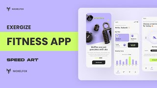 Exergize - Fitness App | Speed Art | Dribbble Shot | #Shorts Exergize - Fitness App | Speed Art | Dribbble Shot | #Shorts