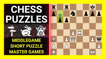Chess Puzzles to Practice. Themes: Middlegame, Short puzzle, Master games. Learn Chess