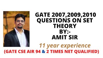 185. gate 2007,2009,2010 questions on set theory