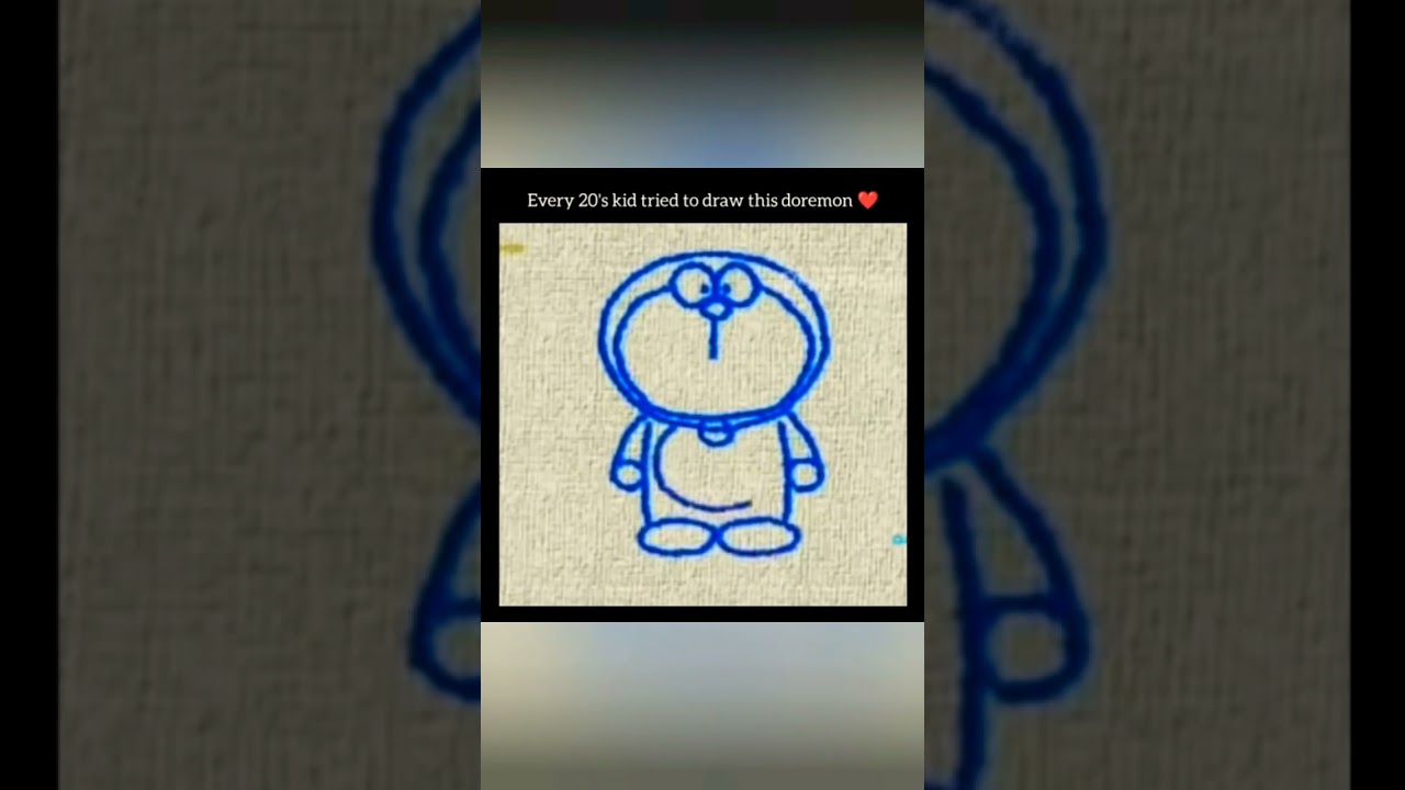 Every 20's kid has tried to draw this Doraemon ❤️ 