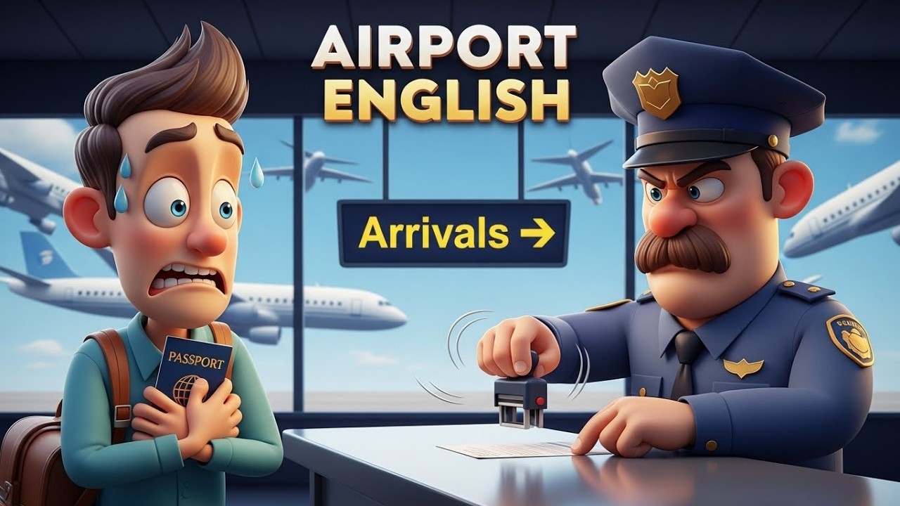 Airport English 🗣️ ✈️ Passing Immigration & Customs (Real Scenario)