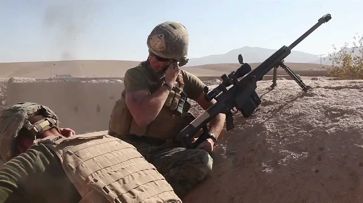Marine sniper engages enemy with Barrett M107 .50 ...