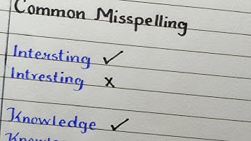 Common Misspelling Mistakes || Improve Spelling Mistakes || Learn And Write