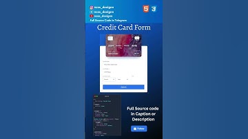 Credit Card Using HTML CSS ⚠️ Source Code description⚠️ #html #credit #creditcard #webdevelopment