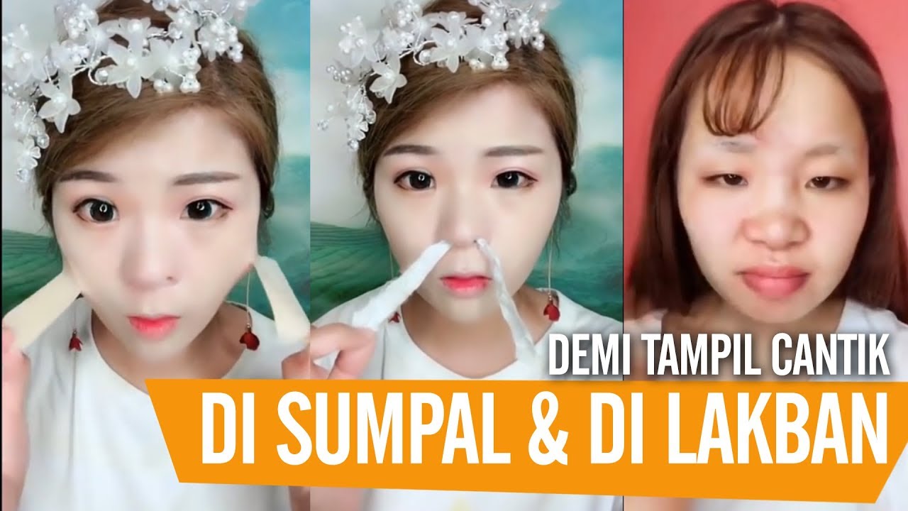 TIK TOK MAKE UP CHINA Di Sumpal Dan Di Lakban Demi Terlihat