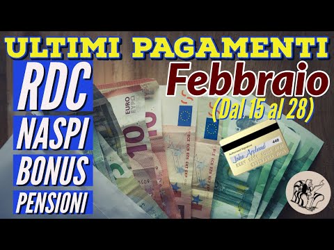 Tutti i PAGAMENTI INPS della seconda metà di FEBBRAIO 2021 💸  👉 (dal 15 al 28) BONUS, NASPI, RDC..