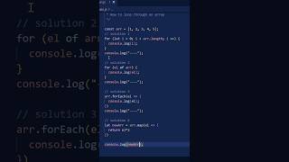 ASMR Programming - How to loop through an array in Javascript - No Talking #shorts #short