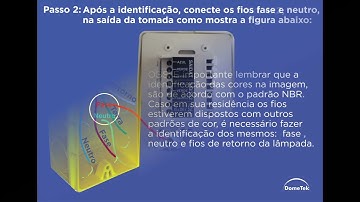 Modo de instalação do interruptor Wi-Fi DOMETEK (Ligação Simples)