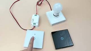 GERMA Smart Home Wireless Touch Switch Light Electrical 433Mhz Remote Control Glass Screen