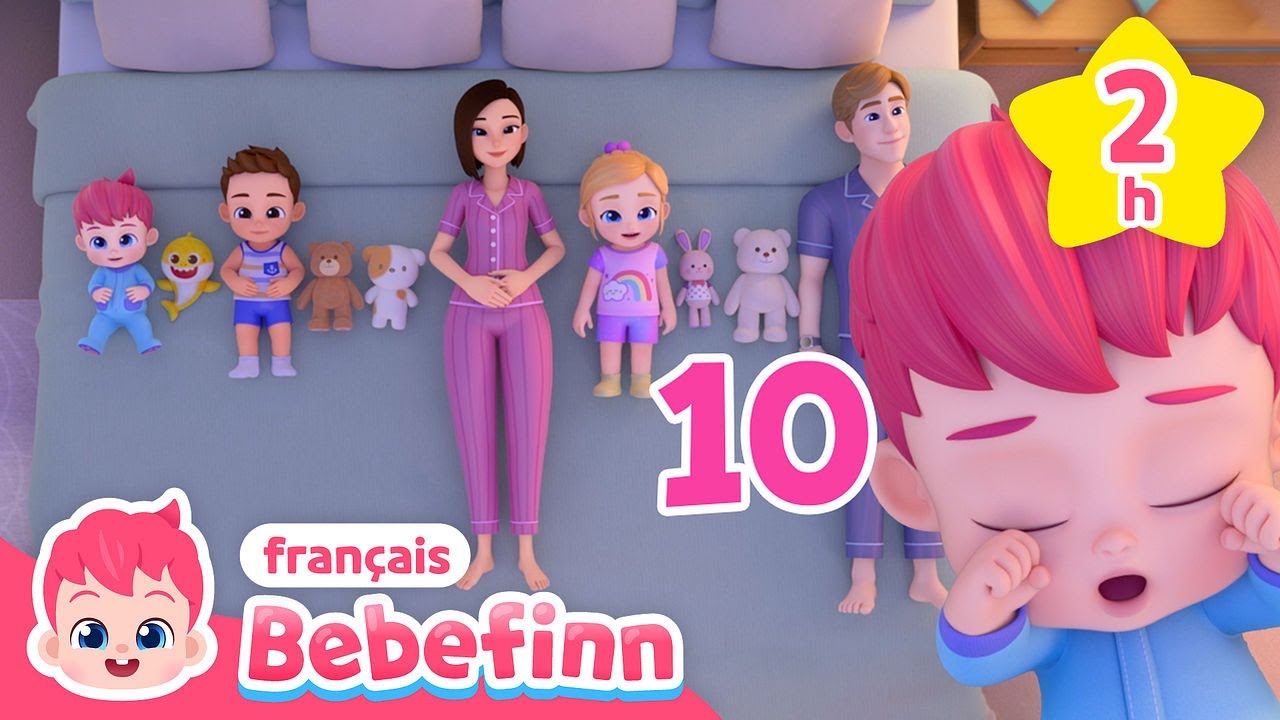 Dix dans un Lit et Chansons des Chiffres | +Comptines | Bebefinn en français👶Chansons pour Enfants