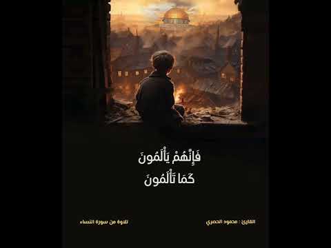 إن تكونوا تألمون فإنهم يألمون كما تألمون وترجون من الله ما لا يرجون محمود الحصري