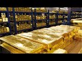 HYPNOTIC Video Pure Gold Manufacturing Process,World's Largest Gold Coin &Melting Gold Bars Casting