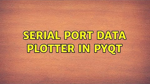 Serial port data plotter in PyQt