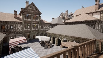 Medieval Modular Town - Unreal Engine First Person Walktrough