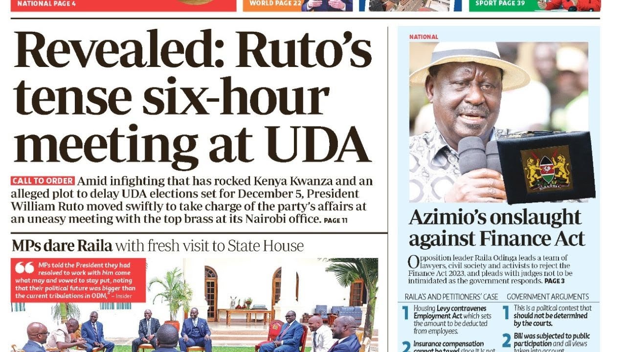Uda Ruto Revealed: Ruto's tense six-hour meeting at UDA - YouTube