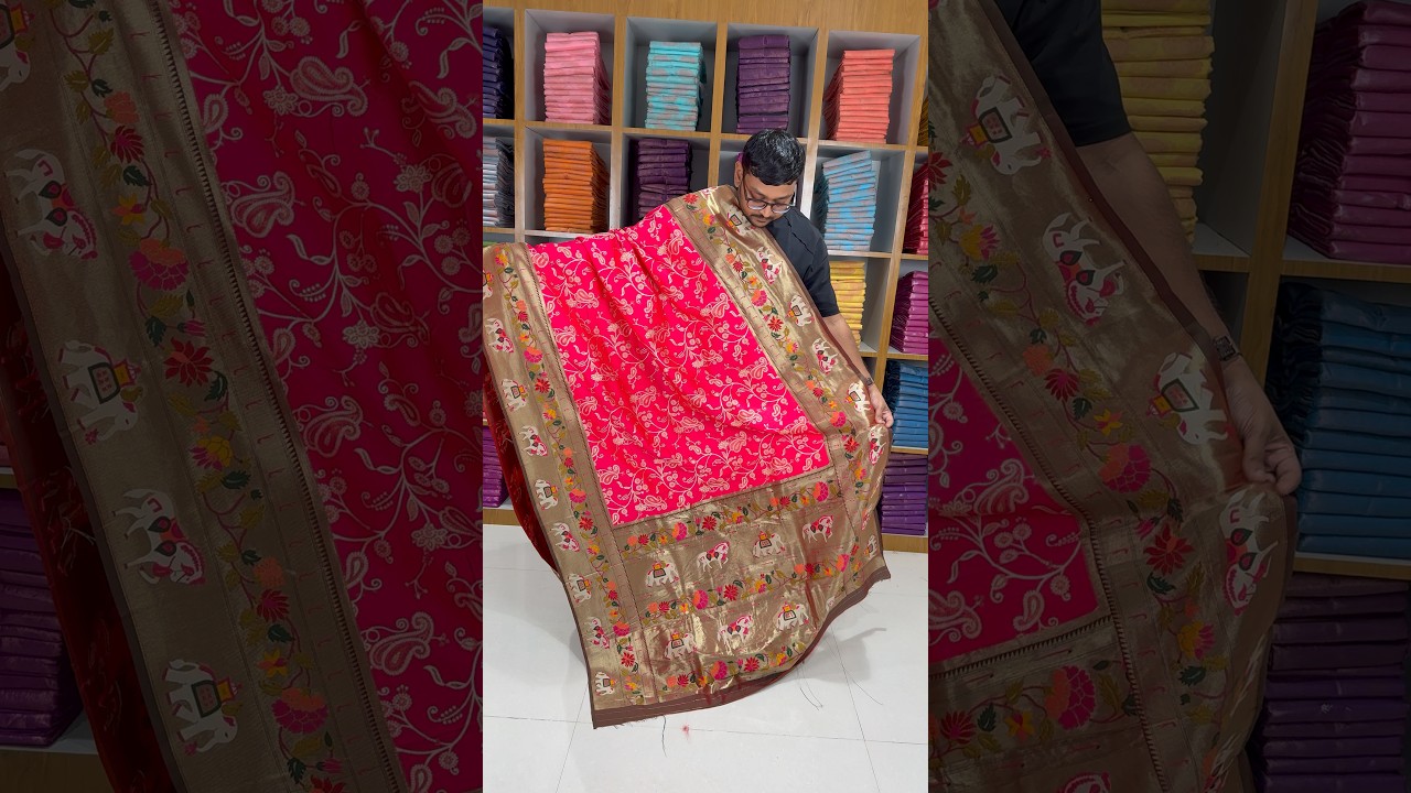 Lucknowi Paithani and Patola Fusion Saree