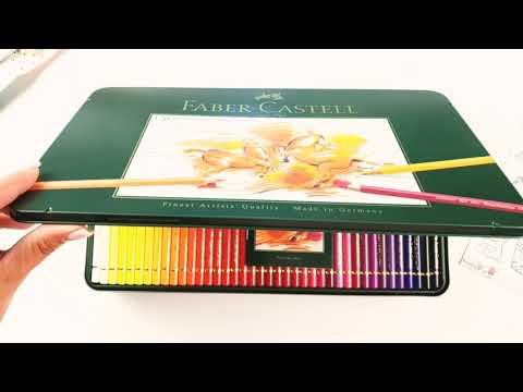 36 Faber-Castell Polychromos Colored Pencils: Unboxing and Color Order 