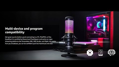 HyperX QuadCast S – RGB USB Condenser Microphone for PC PS4, PS5 and Mac Anti Vibration Shock Mount