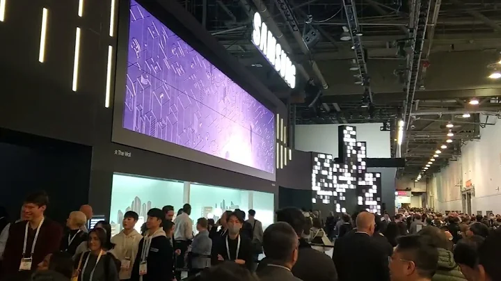 Samsung AI For All Walking Into Display Booth At CES 2024 Las Vegas Nevada