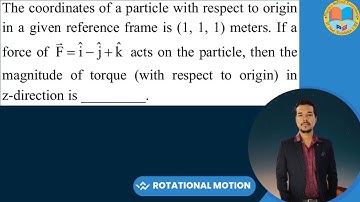 The coordinates of a particle with respect to origin in a given reference frame is (1, 1, 1) meters.