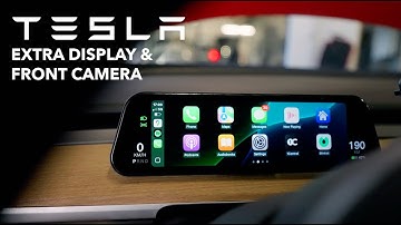 Tesla Model 3 Y Upgrade You Need: CarPlay Display, Front Camera + Ambient Lighting