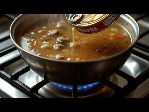 Canned fish soup!