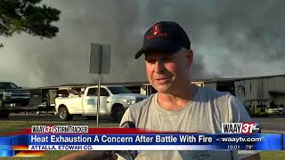 Heat exhaustion a concern after battle with fire
